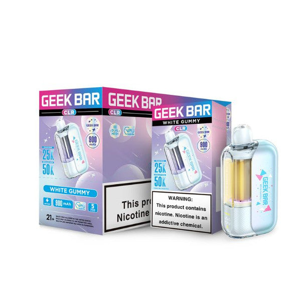 Geek-Bar-CLR-50K-Disposable-Vape white gummy only vapez