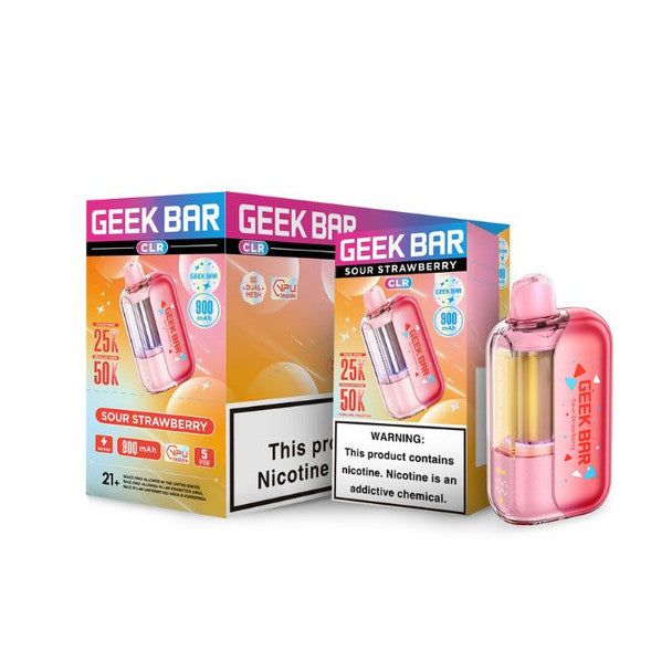 Geek-Bar-CLR-50K-Disposable-Vape sour strawberry only vapez