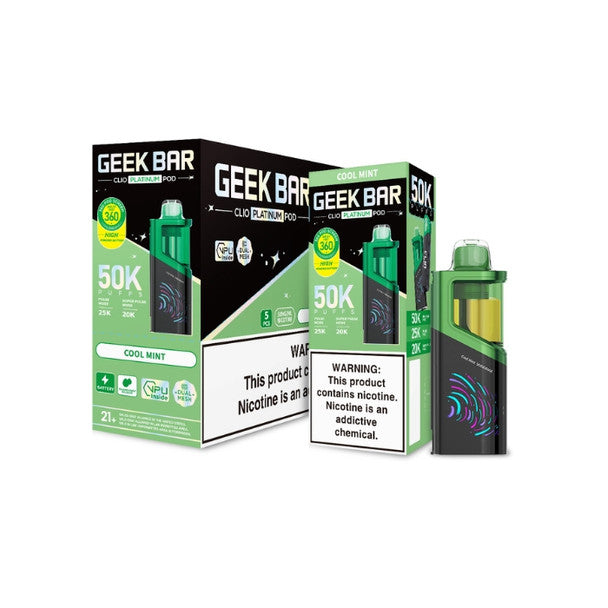 Geek Bar Clio Platinum 50K Disposable Pod cool mint onl vapez