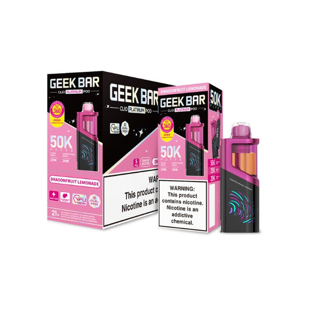 Geek Bar Clio Platinum 50K Disposable Pod lemonada only vapez