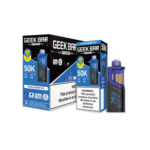 Geek Bar Clio Platinum 50K Disposable Pod berry only vapez