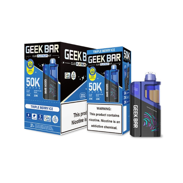 Geek Bar Clio Platinum 50K Vape Kit berry only vapez