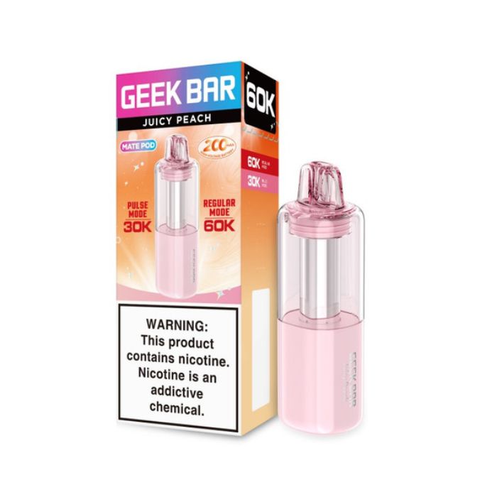 Geek Bar Mate 60K Disposable Pod juicy peach only vapez