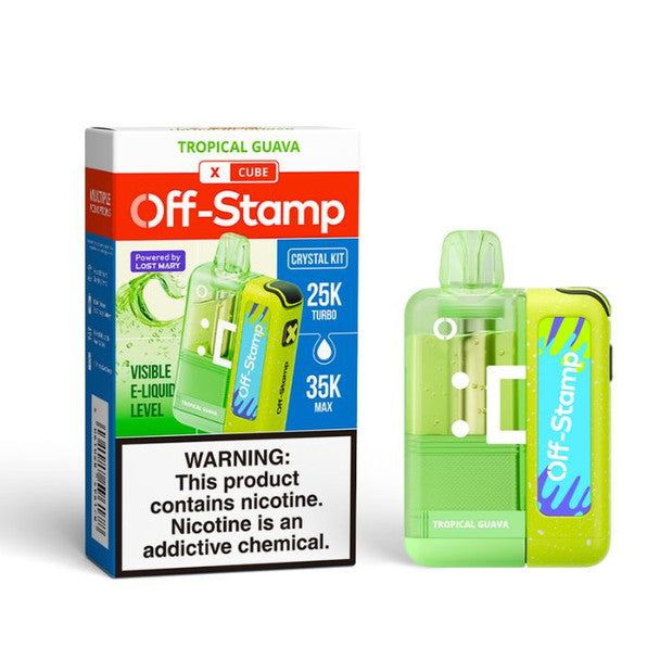Off Stamp X-Cube Crystal Vape Kit Texas Compliant tropical guava only vapez