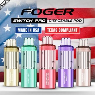 Foger Switch Pro 30000 Puff Disposable Vape with dual mesh coils and multiple Foger vape flavors available at Only Vapez.