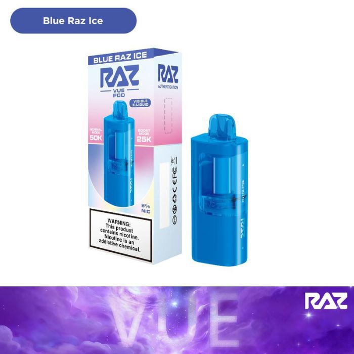 RAZ VUE 50K Disposable Pod blue raz ice
