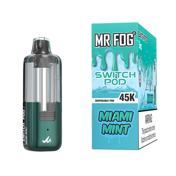 Mr Fog Switch 45K Disposable Pod miami mint only vapez