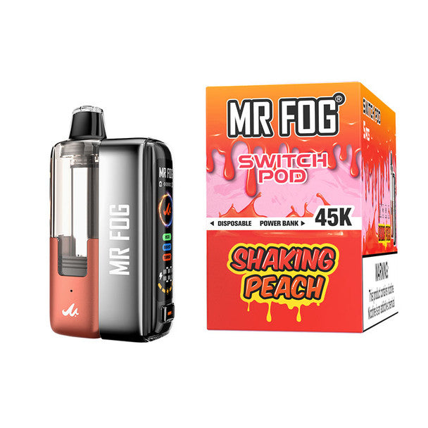 Mr Fog Switch 45K Vape Kit shaking peach